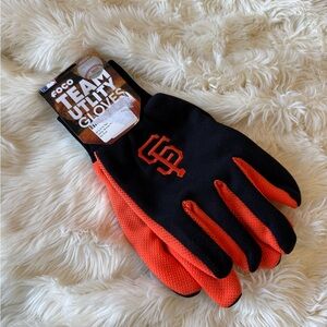FOCO MLB San Francisco Giants Adult Utility Gloves - Black & Orange Licensed NWT